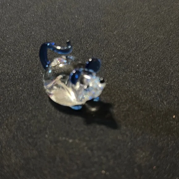 Glass Mouse Figurines Set. Pink Yellow and Blue accents - Picture 3 of 8